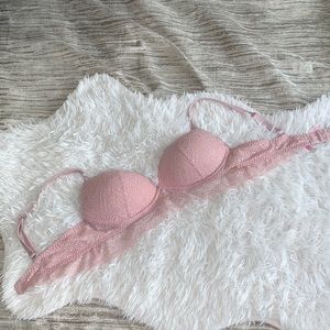 Victoria Secret PINK Lace Wireless Push Up Bra